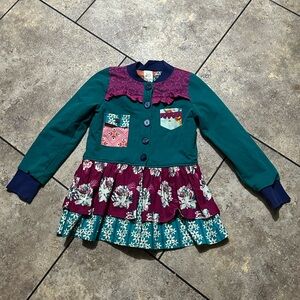 Wildflowers Happy Go Lucky girls 6 beautiful button up cardigan sweater jacket